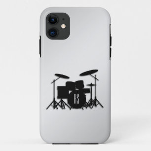 Monogram Drumstel Zilver Case-Mate iPhone Case