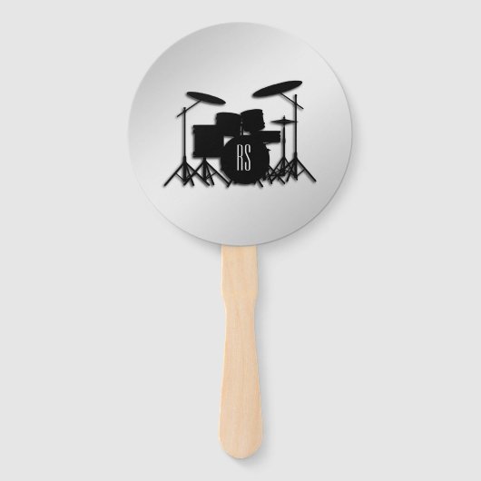 Monogram Drumstel Zilver Handwaaier (Voorkant)