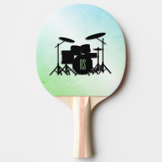 Monogram drumstel Zilver Ping Pong Paddle Tafeltennisbatje (Voorkant)