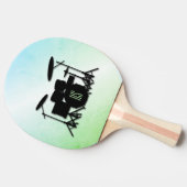 Monogram drumstel Zilver Ping Pong Paddle Tafeltennisbatje (Zijkant)