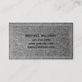 Monogram | Dubbel gestikt denim Visitekaartje (Achterkant)
