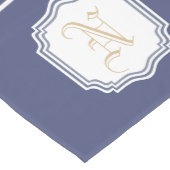 Monogram Dubbel Gestreept | Marineblauw Medium Tafelloper (Hoek)