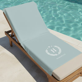 Monogram Duck Egg Green Stylish Modern Minimalist Strandlaken