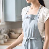 Monogram Dusty Blue Moderne Vrouwelijke Elegante N Schort