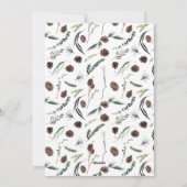 Monogram Dusty Winter Wreath Merry Kersthotel Feestdagenkaart (Achterkant)