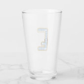 Monogram E - 16 oz glas (Achterkant)
