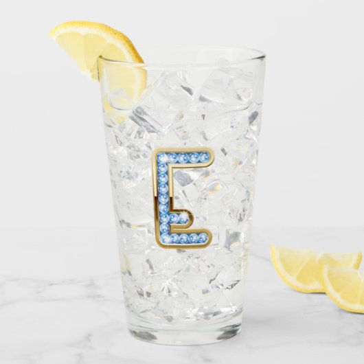 Monogram E - 16 oz glas (Voorkant ijs)