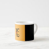 Monogram E Bloem Zwart Espresso Kop (Voorkant rechts)
