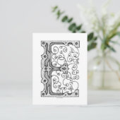 Monogram E Briefkaart (Staand voorkant)
