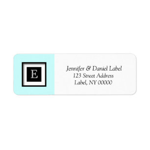 Monogram E Eigen label voor retouradres