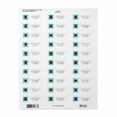 Monogram E Eigen label voor retouradres (Full Sheet)