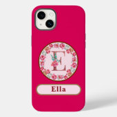  Monogram E Floral Case-Mate iPhone Case (Achterkant)
