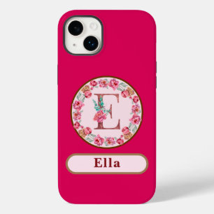  Monogram E Floral Case-Mate iPhone 14 Plus Hoesje