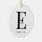 Monogram E hemelse naam Keramisch Ornament (Rechts)