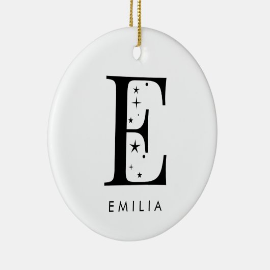 Monogram E hemelse naam Keramisch Ornament (Rechts)