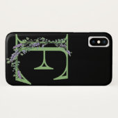 Monogram E Lavendel Eucalyptus Case-Mate iPhone Case (Achterkant (horizontaal))