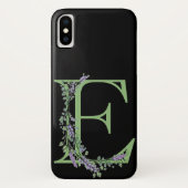 Monogram E Lavendel Eucalyptus Case-Mate iPhone Case (Achterkant)