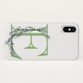 Monogram E Lavender Eucalyptus Case-Mate iPhone Case (Achterkant (horizontaal))