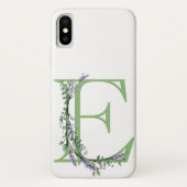 Monogram E Lavender Eucalyptus Case-Mate iPhone Case (Achterkant)