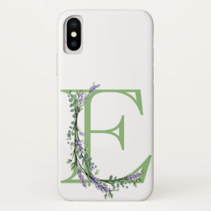 Monogram E Lavender Eucalyptus Case-Mate iPhone Case
