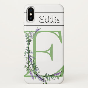 Monogram E Lavender Eucalyptus Case-Mate iPhone Case