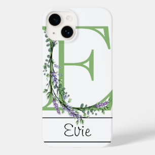 Monogram E Lavender Eucalyptus Hoesje-Mate iPhone  Case-Mate iPhone 14 Hoesje