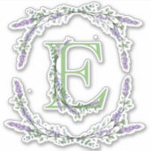 Monogram E Lavender Eucalyptus Sticker (Voorkant)