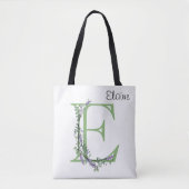 Monogram E Lavender Eucalyptus Tote Bag (Voorkant)