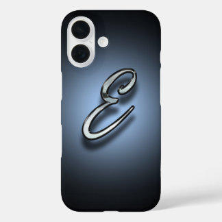 Monogram E Spotlight Achtergrond iPhone 16 Hoesje