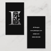 Monogram E visitekaartjes (Voorkant / Achterkant)