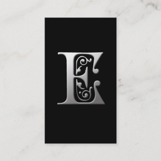 Monogram E visitekaartjes (Voorkant)