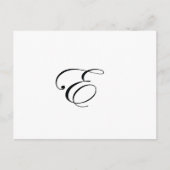 Monogram E zwart Briefkaart (Voorkant)