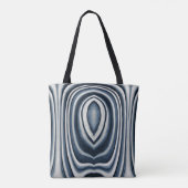 Monogram, Earth Toned Blue Abstract Pattern Tote Bag (Achterkant)