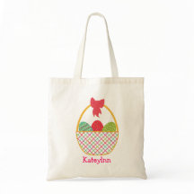 Monogram Easter Egg Basket Canvas tas