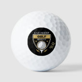Monogram Eat Sleep Golf Herhalen Golfballen (Voorkant)