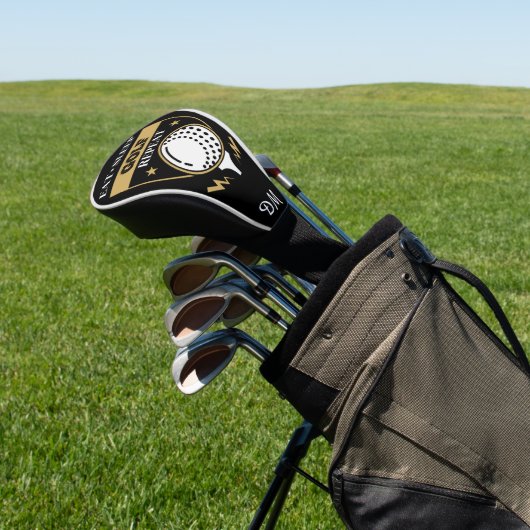 Monogram Eat Sleep Golf Herhalen Golfheadcover (Insitu)