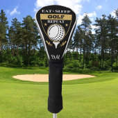 Monogram Eat Sleep Golf Herhalen Golfheadcover
