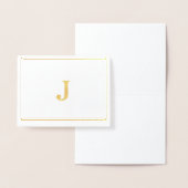 Monogram Echte Gouden Folie Note Cards Kaarten (Display)