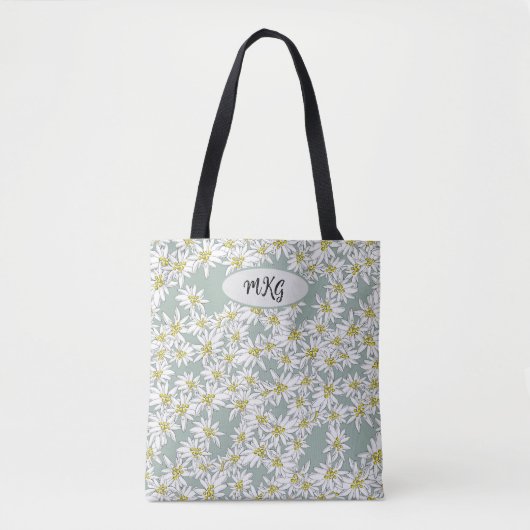 Monogram Edelweiss Sound of Music Alps Botanical Tote Bag (Voorkant)