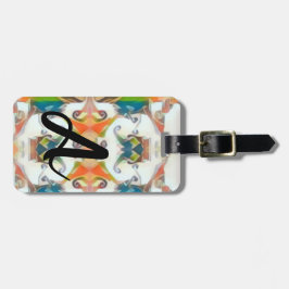 Monogram Een Bagagelabel Naam Adres Telefoon