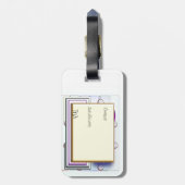 Monogram Een Bagagelabel Naam Adres Telefoon (Achterkant verticaal)