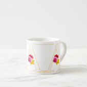 Monogram Een Bloemmotief Espresso Kop (Voorkant rechts)