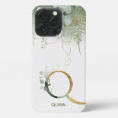 Monogram Een Elegante Succulente iPhone Case iPhone Hoesje (Achterkant)