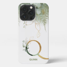 Monogram Een Elegante Succulente iPhone Case