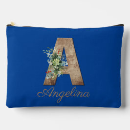 Monogram Een houten letter rode bloem Etui