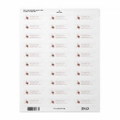 Monogram Een Kerstroos Gouden Retouradres Etiket (Full Sheet)