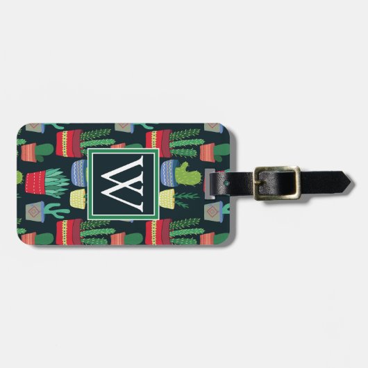 Monogram | Een kruid van Cactus Bagagelabel (Voorkant horizontaal)
