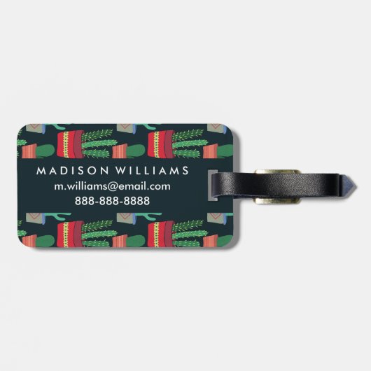 Monogram | Een kruid van Cactus Bagagelabel (Achterkant horizontaal)