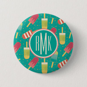 Monogram   Een of andere vun in de Sun Step Ronde Button 5,7 Cm