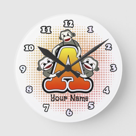 Monogram Een sok Aap klok (Voorkant)